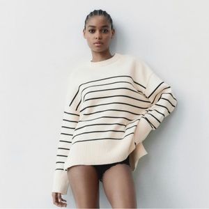 Zara knit striped sweater